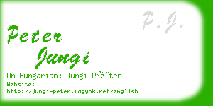 peter jungi business card